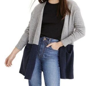 Madewell Two-Tone Gray and Navy Cardigan